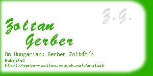 zoltan gerber business card